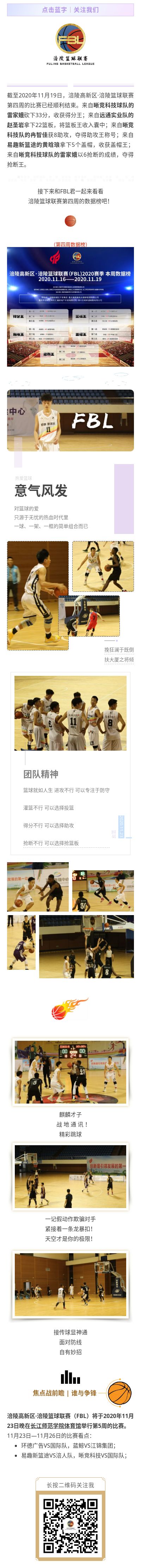 涪陵高新区·涪陵篮球联赛（FBL）2020赛季周报（11.16-19）